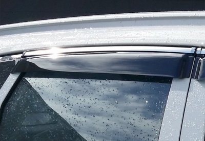 Wind deflector in dark tinted plastic and chrome strip for Kia Sorento 2015-2020
