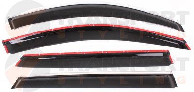 Wind deflector in dark tinted plastic and chrome strip for Kia Sorento 2015-2020