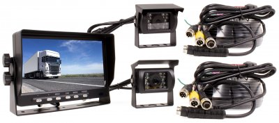 Rear view camera system 7 monitor incl. 2 cameras