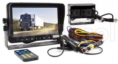 Rear view camera system 7" monitor incl. dual lens camera