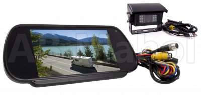 Rear view camera system 7 rear view mirror monitor incl. visor camera