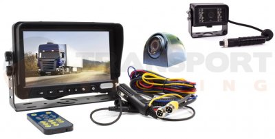 Rear view camera system 7" monitor incl. 1 standard camera &amp; 1 side camera