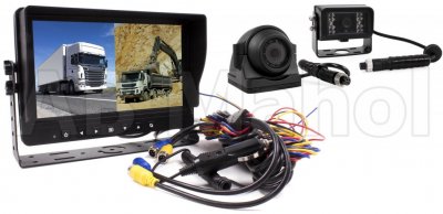 Package with 9 inch screen and 2 rear view cameras, RC25 & RC8.